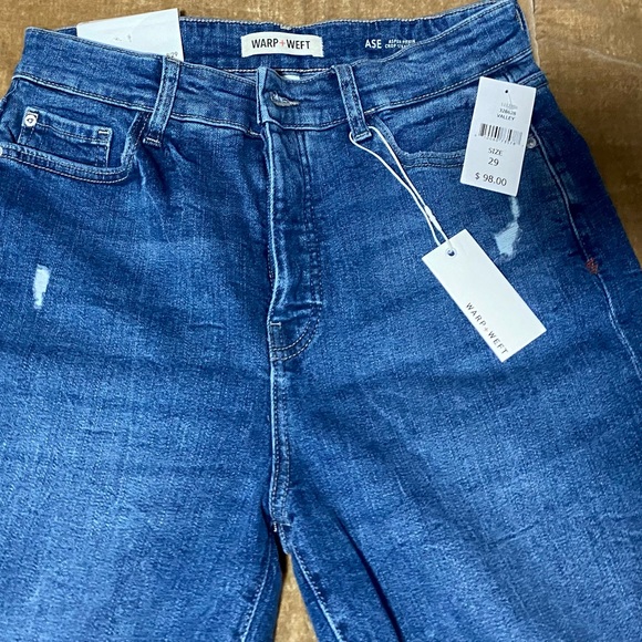 Warp + Weft Aspen Pitken crop straight jeans NWT (sz 29) - Picture 3 of 5